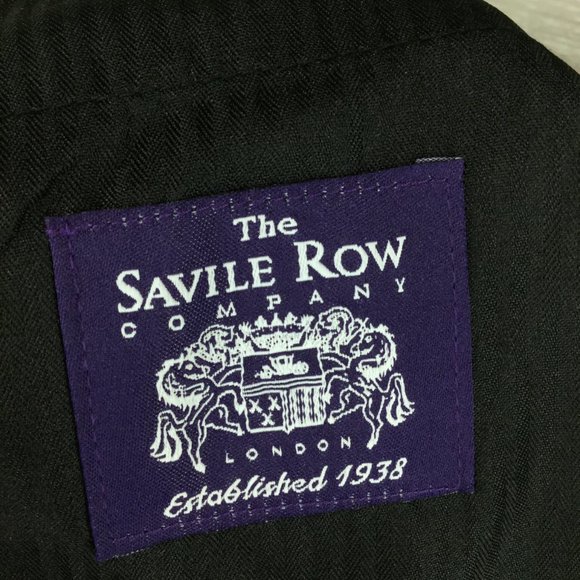 SAVILE ROW CO Navy Slim Fit Suit Pants - Picture 4 of 5